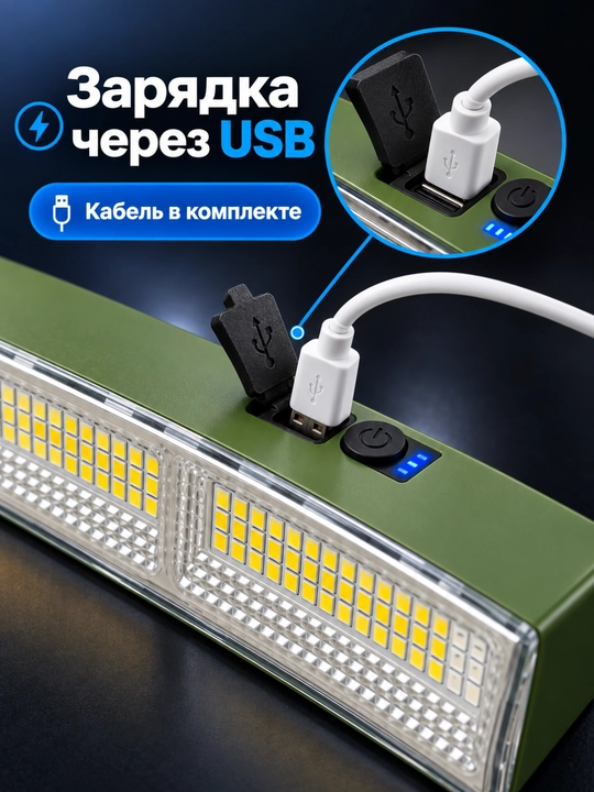 Chirog‘i Ko‘p rejimli USB orqali quvvatlanadigan LED kemping