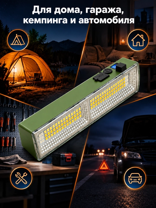 Chirog‘i Ko‘p rejimli USB orqali quvvatlanadigan LED kemping