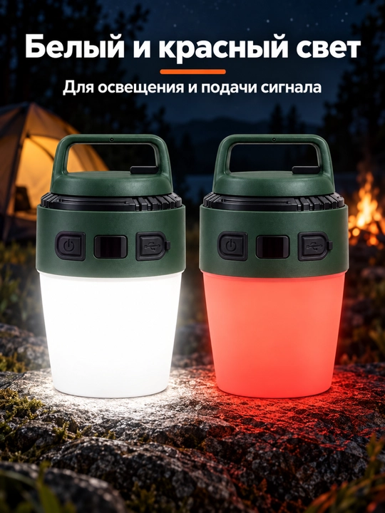 Chirog‘i Ko‘p rejimli USB orqali quvvatlanadigan LED kemping