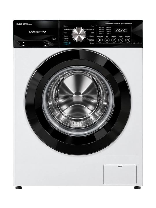 Loretto LW-6007BLDC kir yuvish mashinasi avtomat Inverter 6 kg
