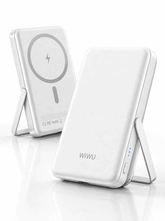 WiWU SC10000WHT 10000 mAh magnitli Power Bank, simsiz zaryadlash, 22.5W, USB-A Type-C