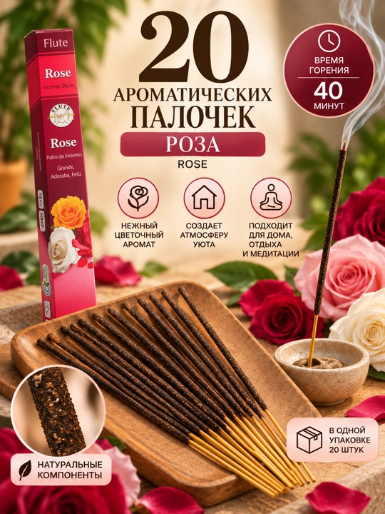 Uy uchun xushbo‘y tayoqchalar aromatli tayoqchalar 20 dona