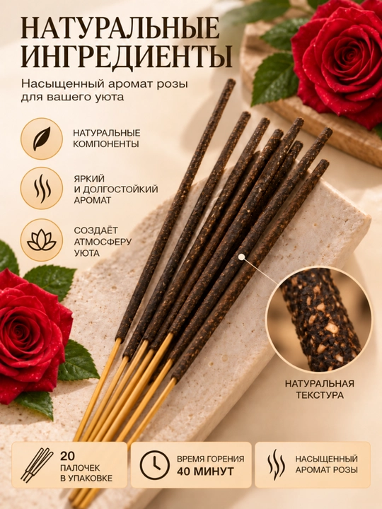 Uy uchun xushbo‘y tayoqchalar aromatli tayoqchalar 20 dona
