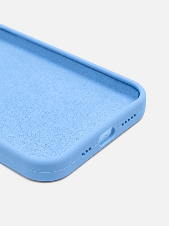 Силиконовый чехол с бархатной подкладкой для iPhone 11/12/13/14/15/16/17/17air/18 Promax