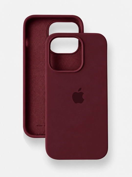 Силиконовый чехол с бархатной подкладкой для iPhone 11/12/13/14/15/16/17/17air/18 Promax
