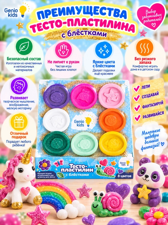 Наборы для детского творчества "Тесто-пластилин", DREAM MAKERS
