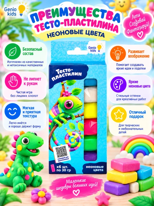 Наборы для детского творчества "Тесто-пластилин", DREAM MAKERS
