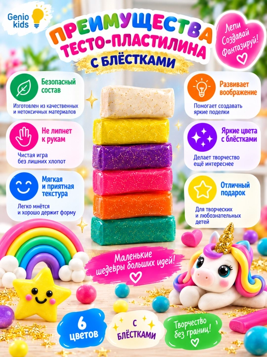 Наборы для детского творчества "Тесто-пластилин", DREAM MAKERS