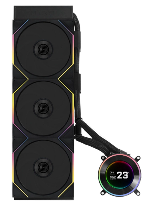 Lian Li HydroShift 2 LCD-C 360T suvli sovutish, TL FLEX ventilyator, 2.1 dyuym ekran, LGA 1851, AM5 - 