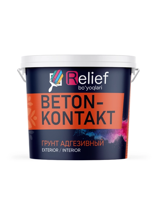 Грунт адгезионный Relief Beton-Kontakt для внутренних и наружных работ, 4–12 кг