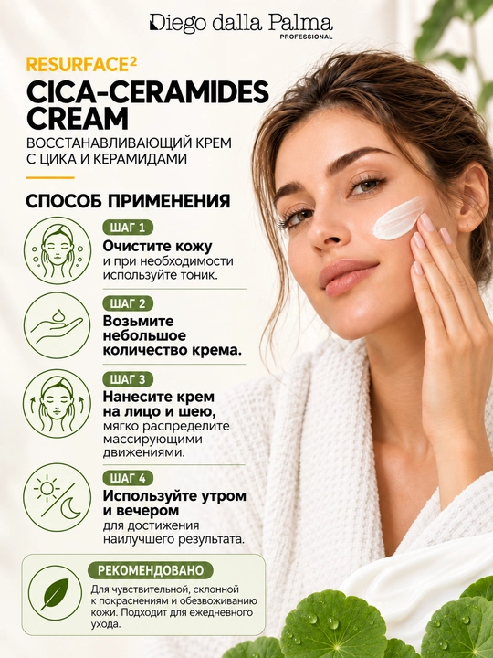Tiklovchi krem Diego dalla Palma Professional Resurface² Cica-Ceramides