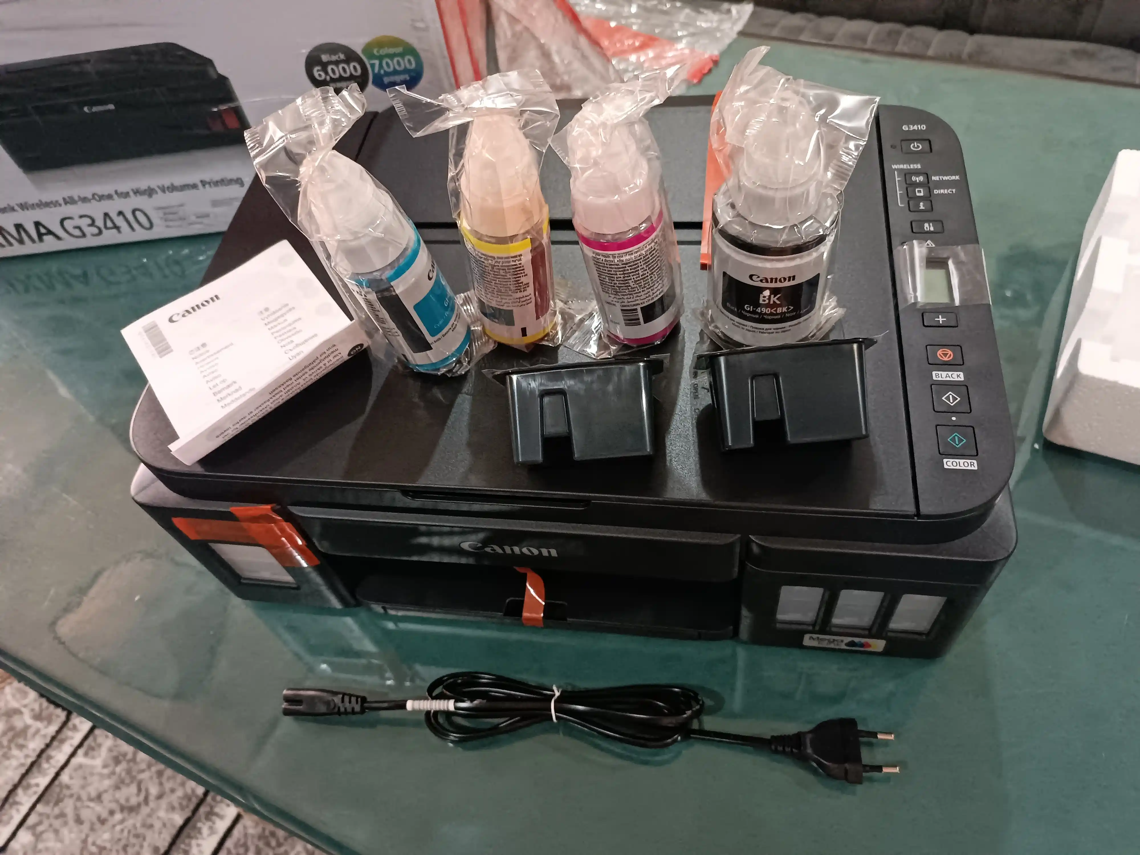 Цветной принтер Canon PIXMA G3410 3 в 1, Wi-Fi, сканер, печать и копирование