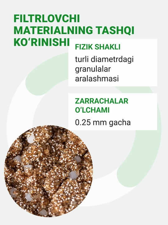 Geyser Ekotar A filtrlovchi yuklamasi, 25 l, tarkibida 8 mg/l gacha temir bolgan suv uchun