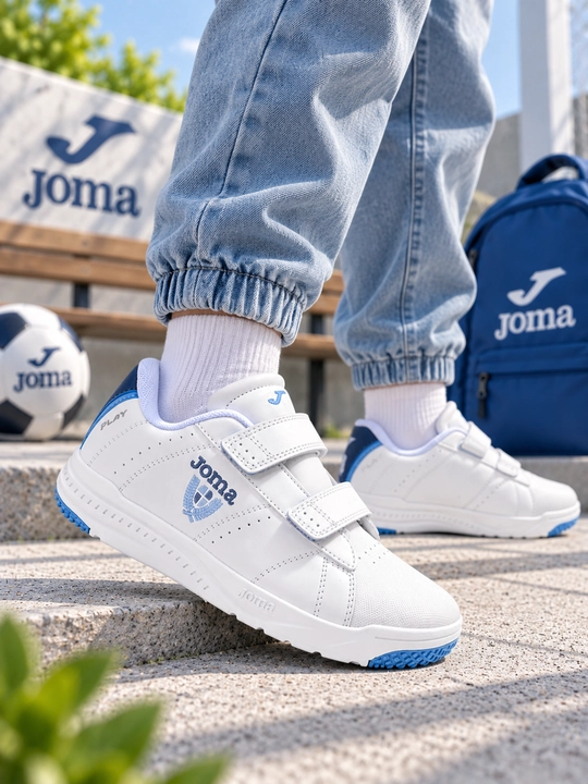 Bolalar uchun Joma W.Play Jr 25 kundalik krossovkalari, oq-ko‘k, WPLAYW2505V