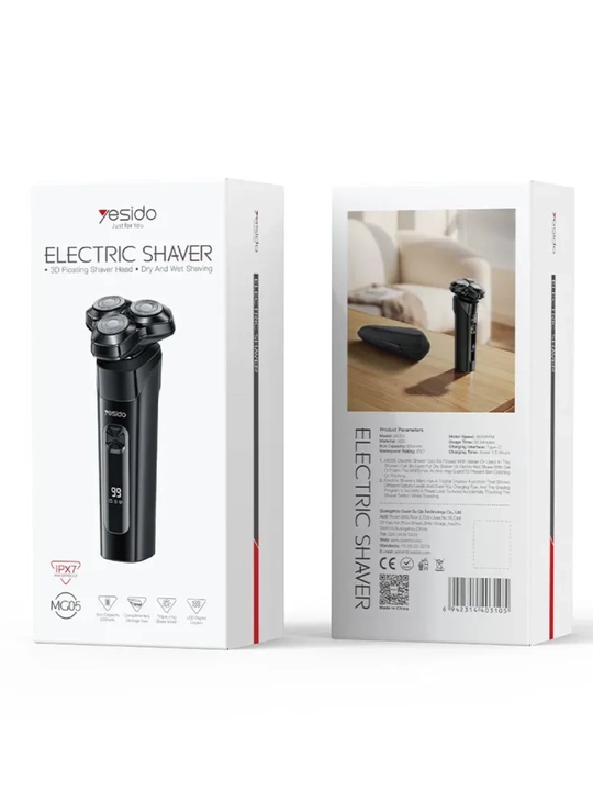 YESIDO MG05 электробритва мужская, 3 плавающие головки, IPX7, Type-C - 