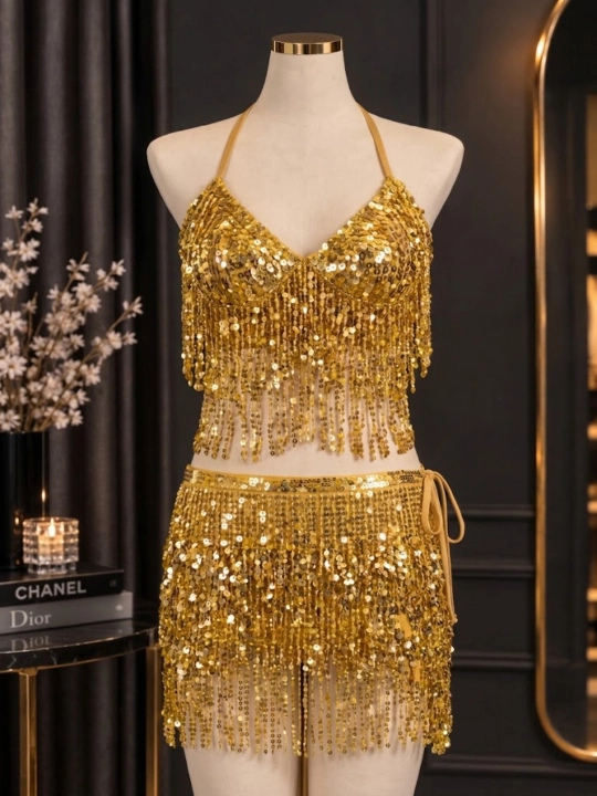 Костюм для арабских танцев, бюстгальтер и пояс для женщин - 