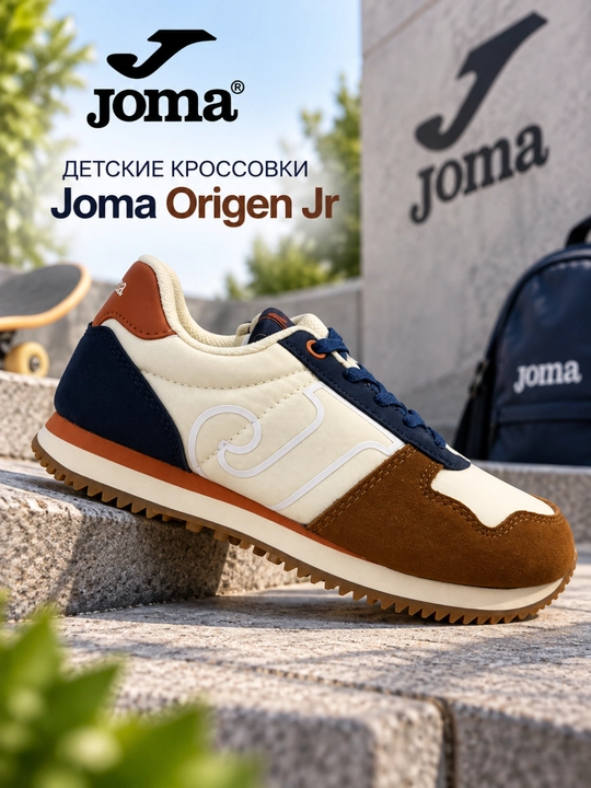 Детские повседневные кроссовки Joma Origen Jr 25, коричнево-синие, JORIGW2524 - 