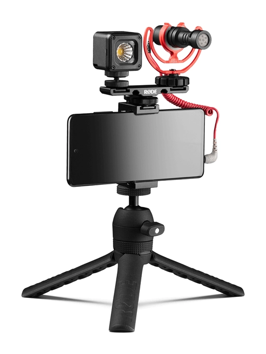 Rode Vlogger Kit Universal blogerlar uchun to‘plam, mikrofon va chiroq bilan - 