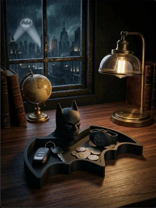 Batman uslubidagi kalit, soat va mayda buyumlar uchun organizer | 3D print - 