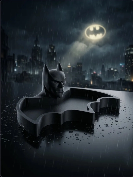 Batman uslubidagi kalit, soat va mayda buyumlar uchun organizer | 3D print