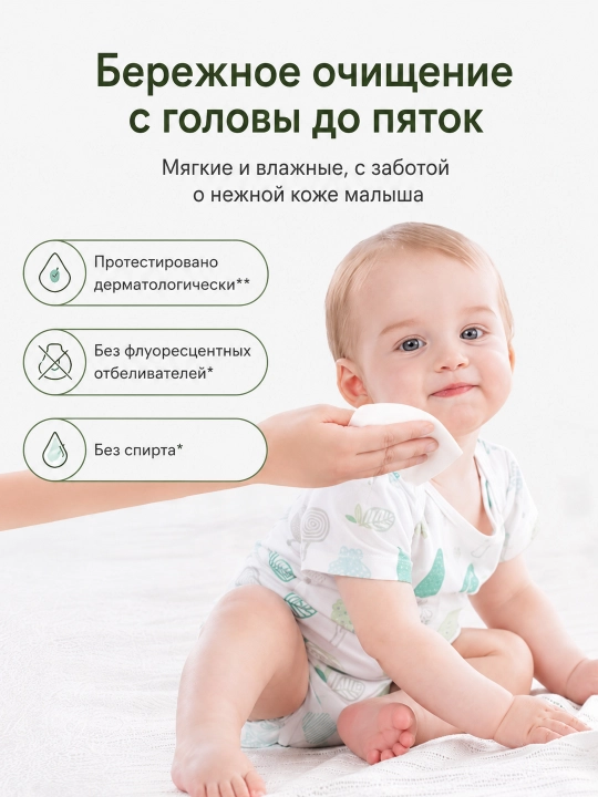 Миниатюрные салфетки для рук и рта, 64 шт