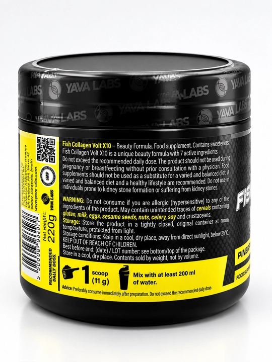 Yava Labs Fish Collagen kollageni, 220 g - Ananas ta’mi