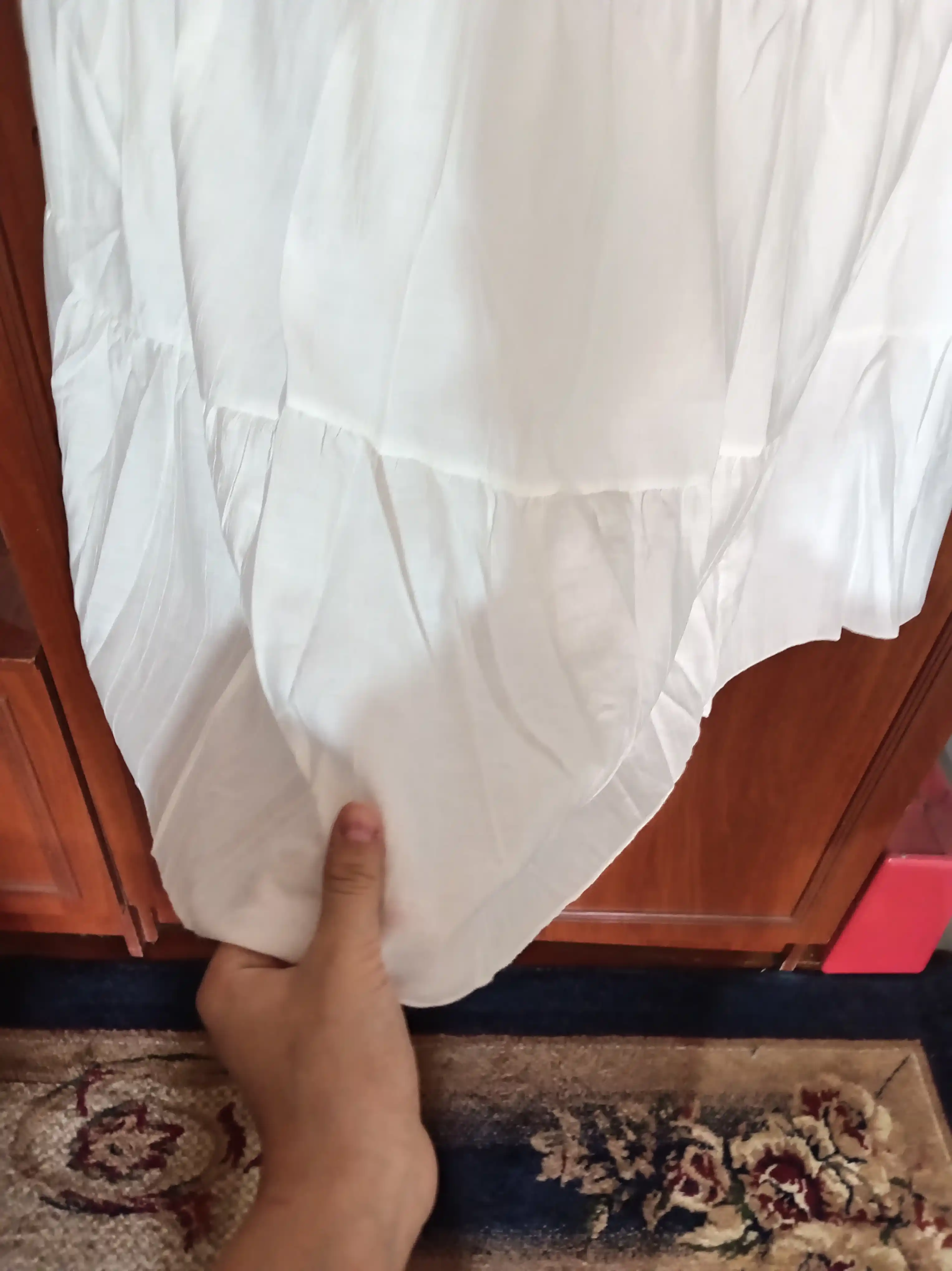 Ayollar yubkasi, uzun yozgi maksi yubka, rezinkali, qavatli A-siluet, astarli