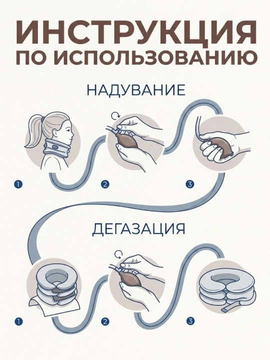 Bo‘yin uchun massajor, ortopedik puflanadigan yostiq, bo‘yin va yelka massajchisi