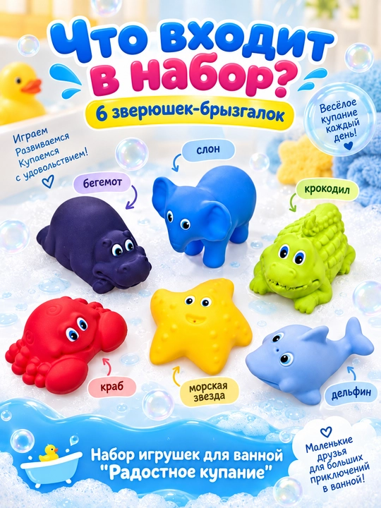 Набор игрушек для ванны, FANCY BABY
