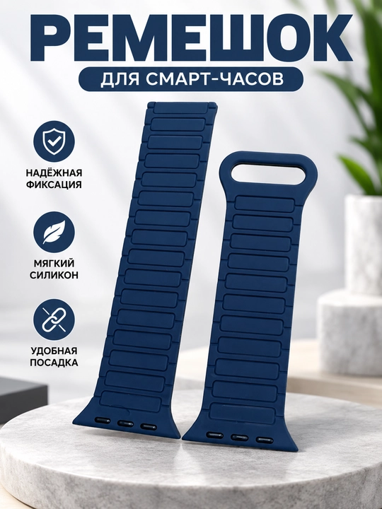 Силиконовый ремешок для смарт-часов 42 44 45 46 49 мм, спортивный
