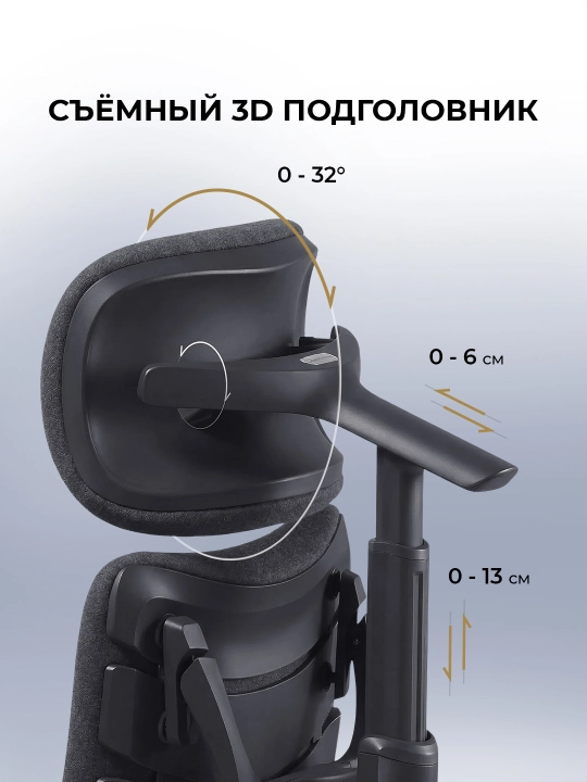 Офисное кресло эргономичное LiberNovo Omni Gen / массаж спины / 4D-подлокотник