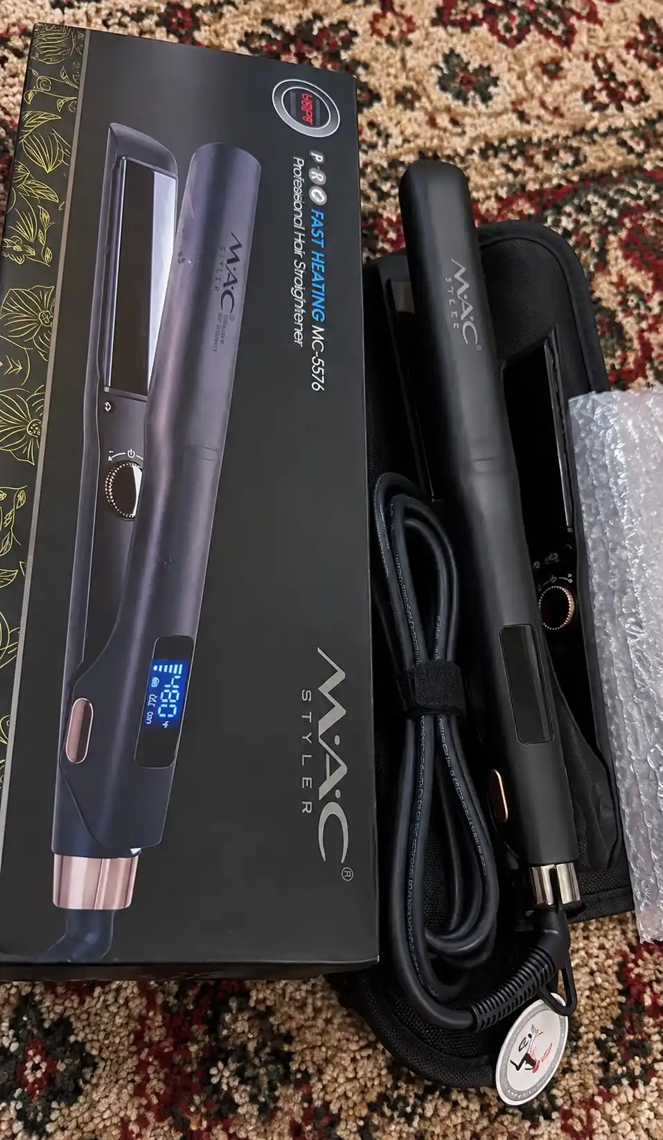 Soch tekislagich MAC Styler 5576, professional soch dazmoli, turmaklash va tekislash uchun