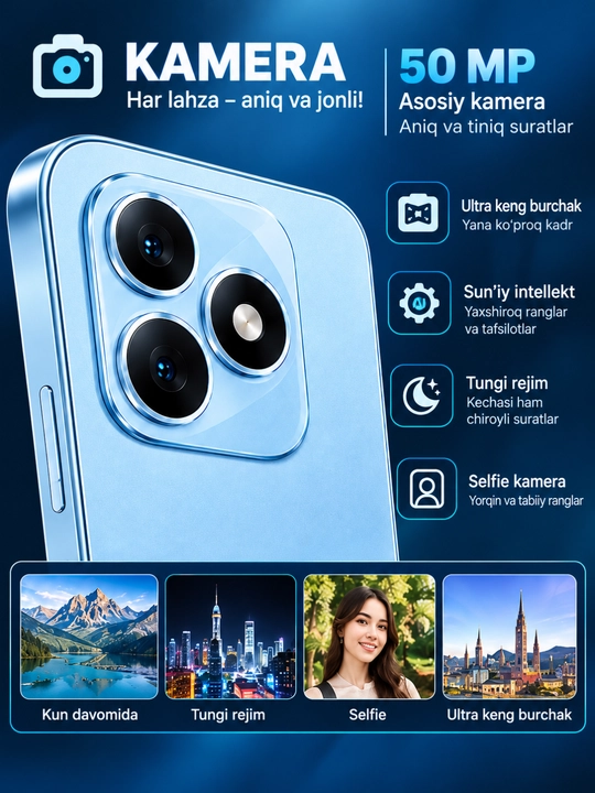 Ударопрочный смартфон HONOR X8d, NFC, 8/128/256 GB, влагозащита X8D,Honor