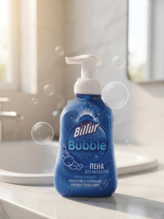 Qo‘l yuvish ko‘pigi, qo‘l sovuni, Billur Bubble, suyuq sovun, 750 ml, ko‘pik sovun