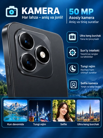 Ударопрочный смартфон HONOR X8d, NFC, 8/128/256 GB, влагозащита X8D,Honor