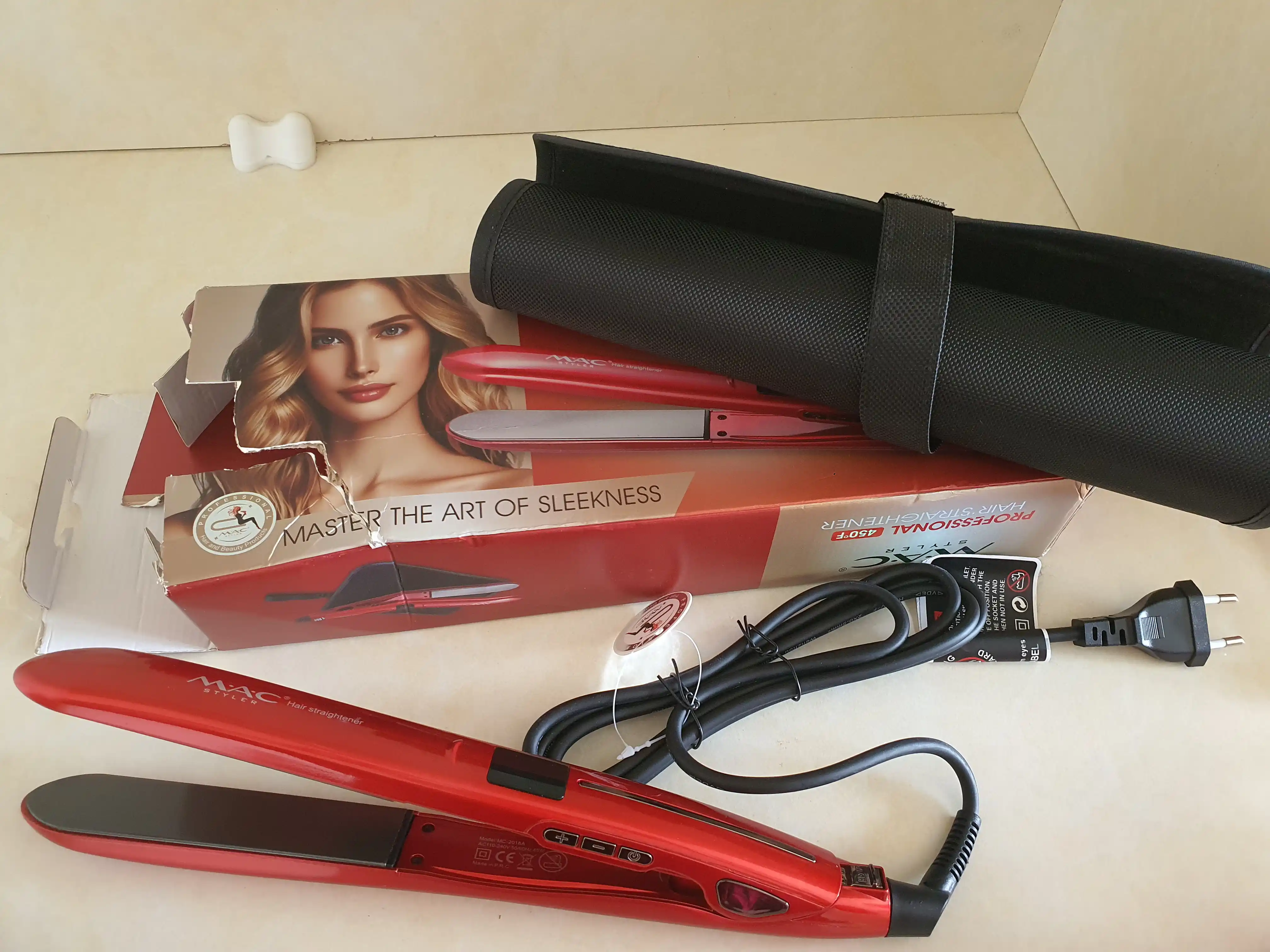 Professional soch tekislovchi dazmol MAC Styler MC-2018, LED displeyli
