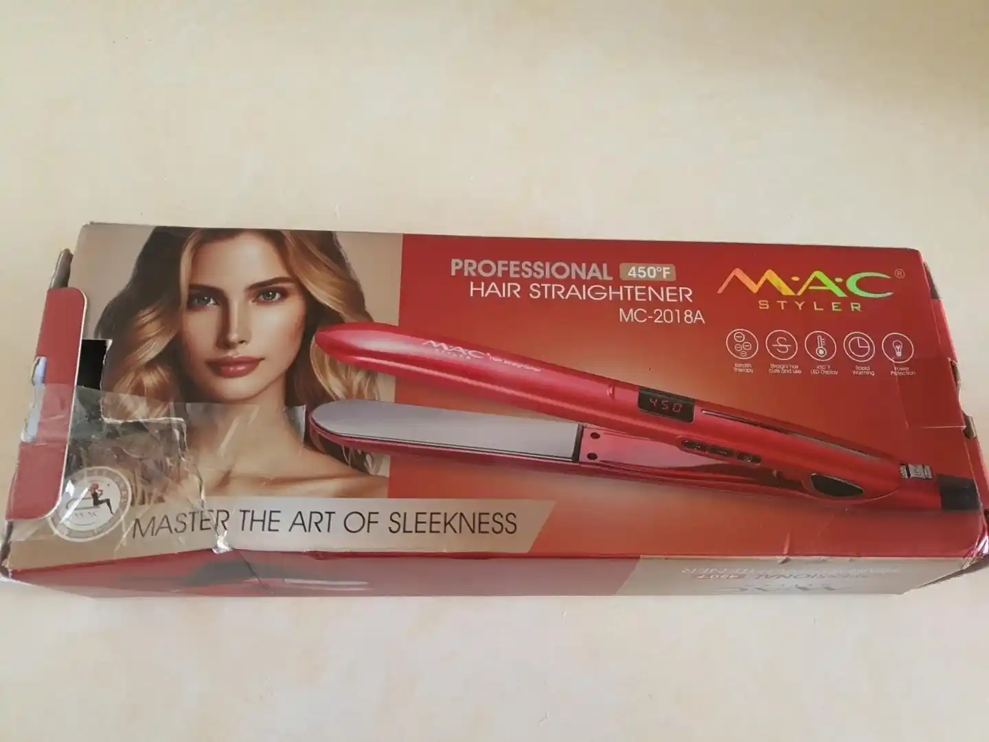 Professional soch tekislovchi dazmol MAC Styler MC-2018, LED displeyli