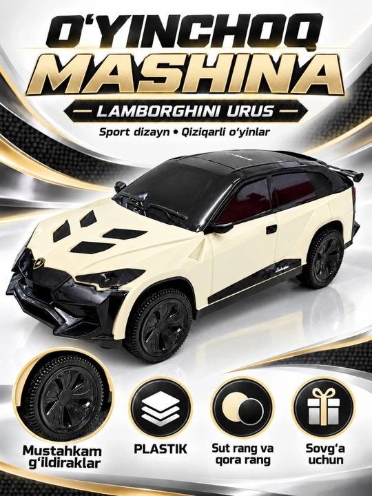 Lamborghini Urus o‘yinchoq mashina, bolalar uchun sport avtomobil, mustahkam plastik - 