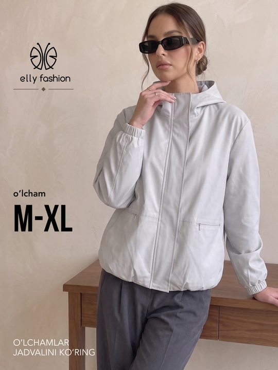 Ayollar vetrovkasi, kapyushonli bahor-kuz kurtkasi — ELLY FASHION