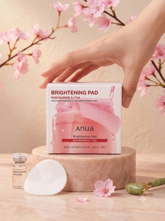 Anua Niacinamide 5 + TXA Brightening Pad (60 dona) yuz uchun dog‘larni ochuvchi pedlar - 