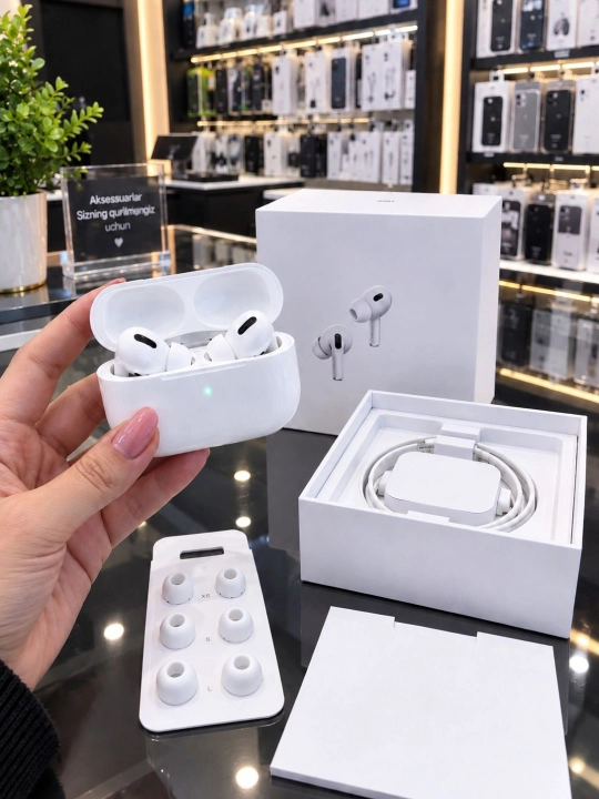 Simsiz quloqchinlar Pods Pro 2, sensorli, iPhone va Andoroid uchun naushnik