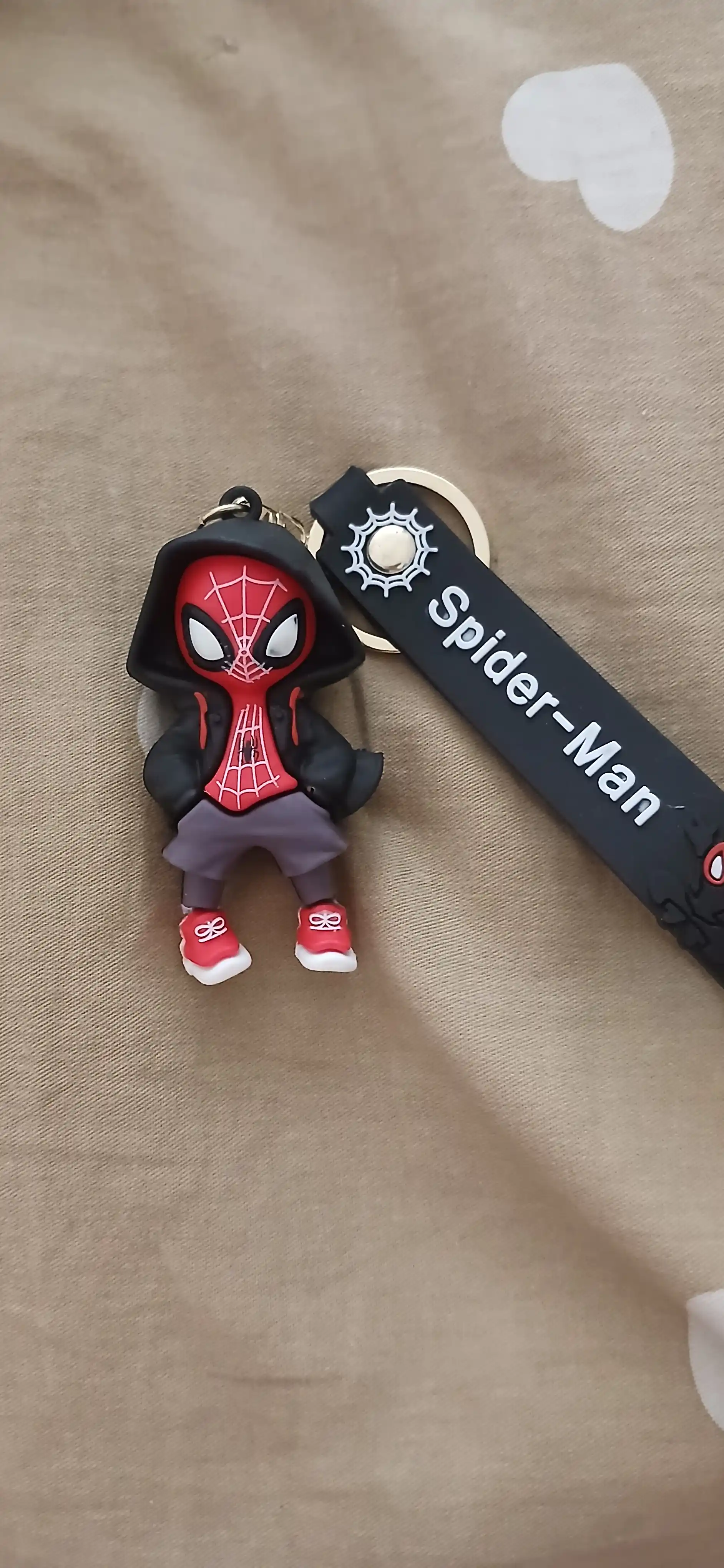 Spider-Man brelok, kalit va ryukzak uchun aksessuar, silikon, 5 sm
