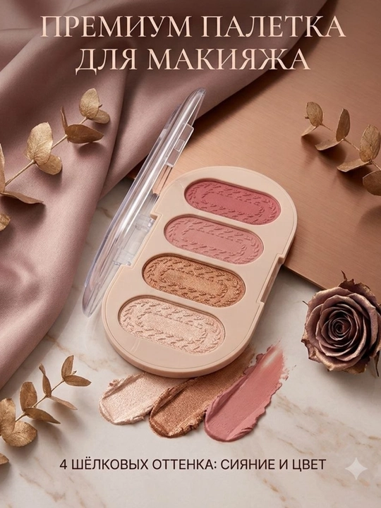 Палетка 2-в-1 румяна и хайлайтер для лица SEVENCOOL Focus Blush & Highlighter - 