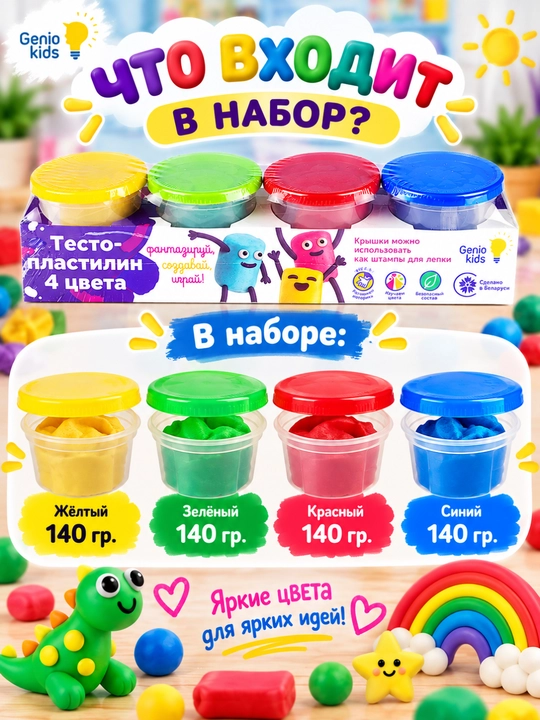 Наборы для детского творчества "Тесто-пластилин", DREAM MAKERS