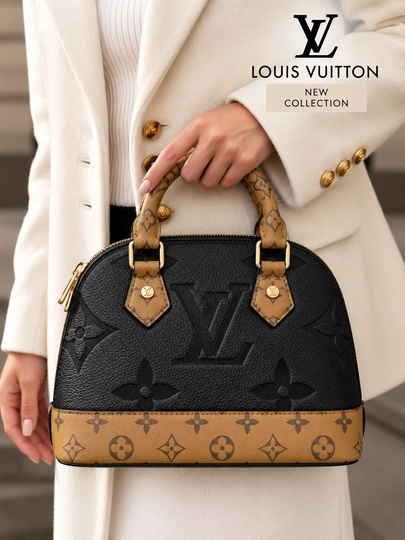 Louis Vuitton uslubidagi ayollar yelka sumkasi, quti va hujjatlar bilan