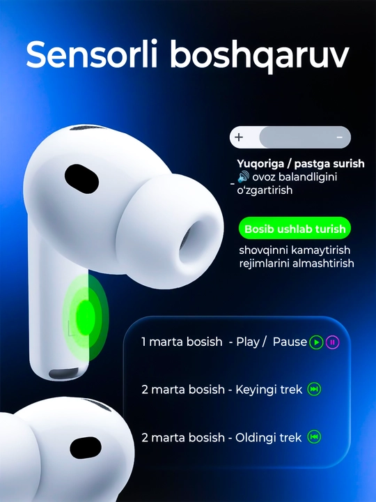 Pods Pro 3 ANC, Bluetooth quloqchinlari, simsiz naushnik, simsiz quloqchin, bluts naushnik