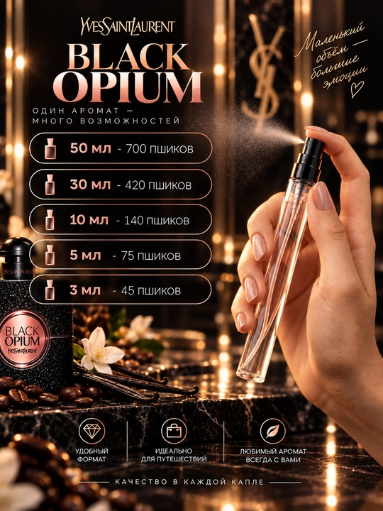 Atir Black Opium Yves Saint Laurent ayollar uchun, Shvetsariya