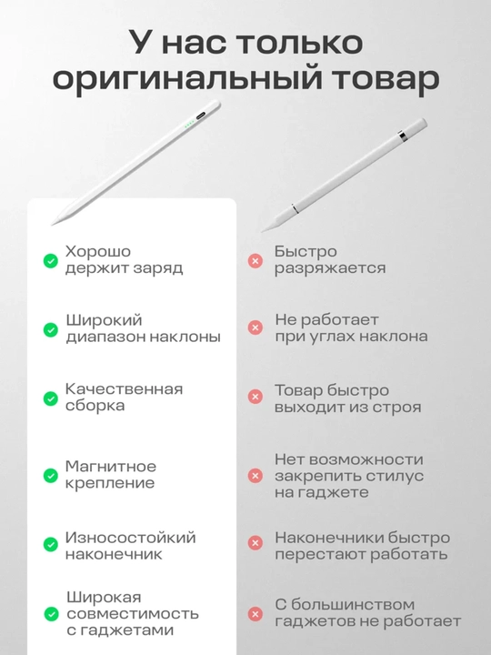 Planshet va telefon uchun universal faol stilus, Type-C, iPhone, iPad, Android, IOS
