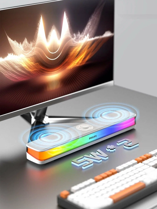 Саундбар для компьютера Philips, регулировка подсветки RGB / Bluetooth