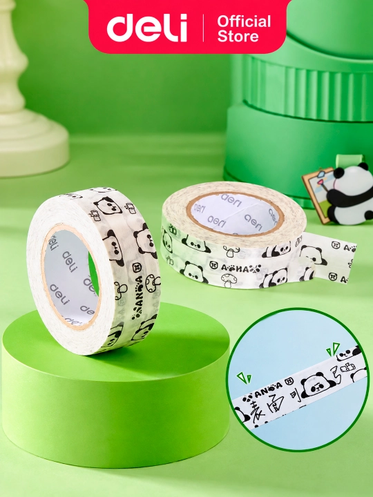 Bo‘yoqchilik skotchi (qog‘oz) Panda 15mm*20y Deli XM567 - 
